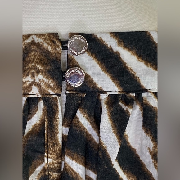 Calvin Klein Animal Print Crew Neck Short Puff Sleeve Blouse Size 3X - Picture 10 of 10